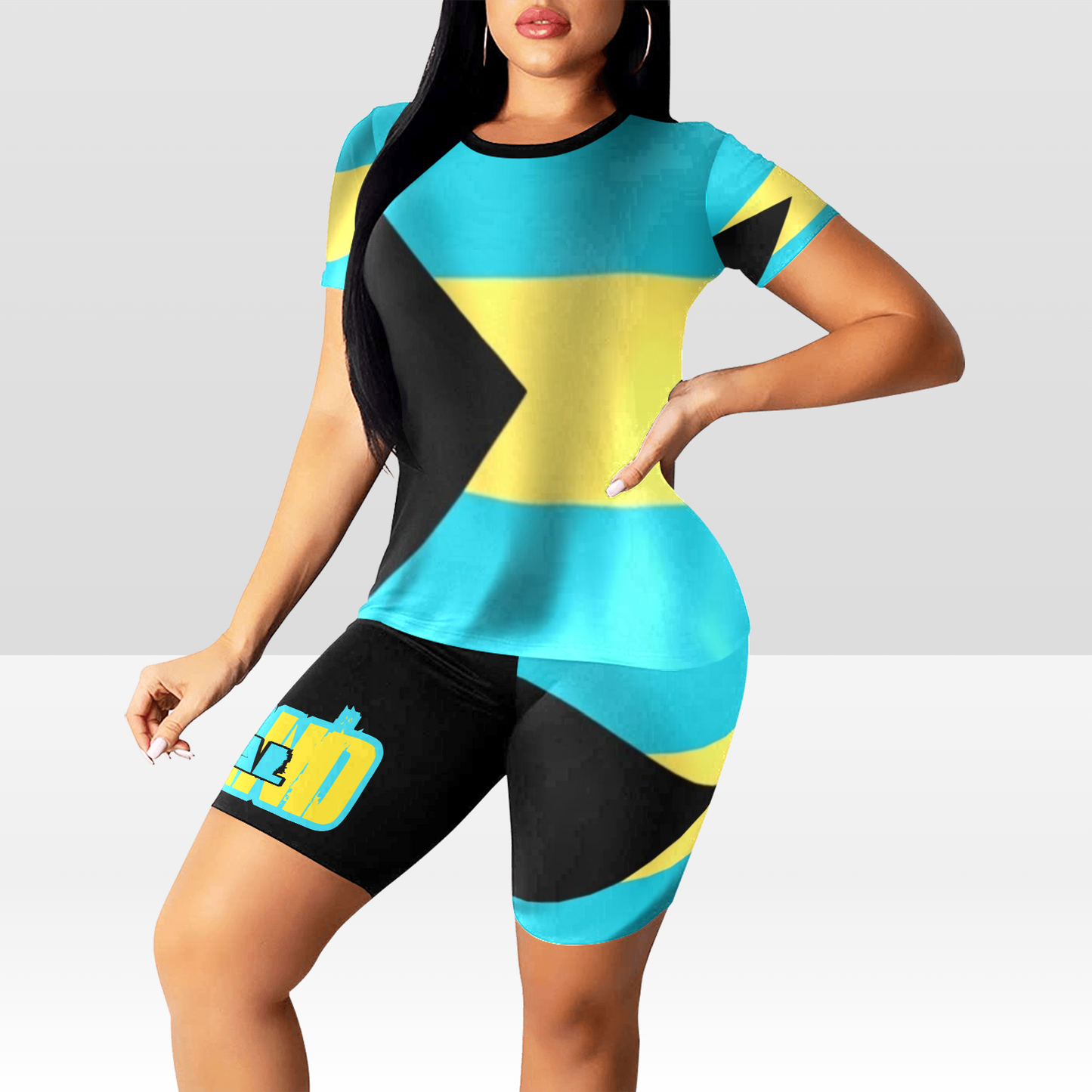 Island Flag Women Shorts Set