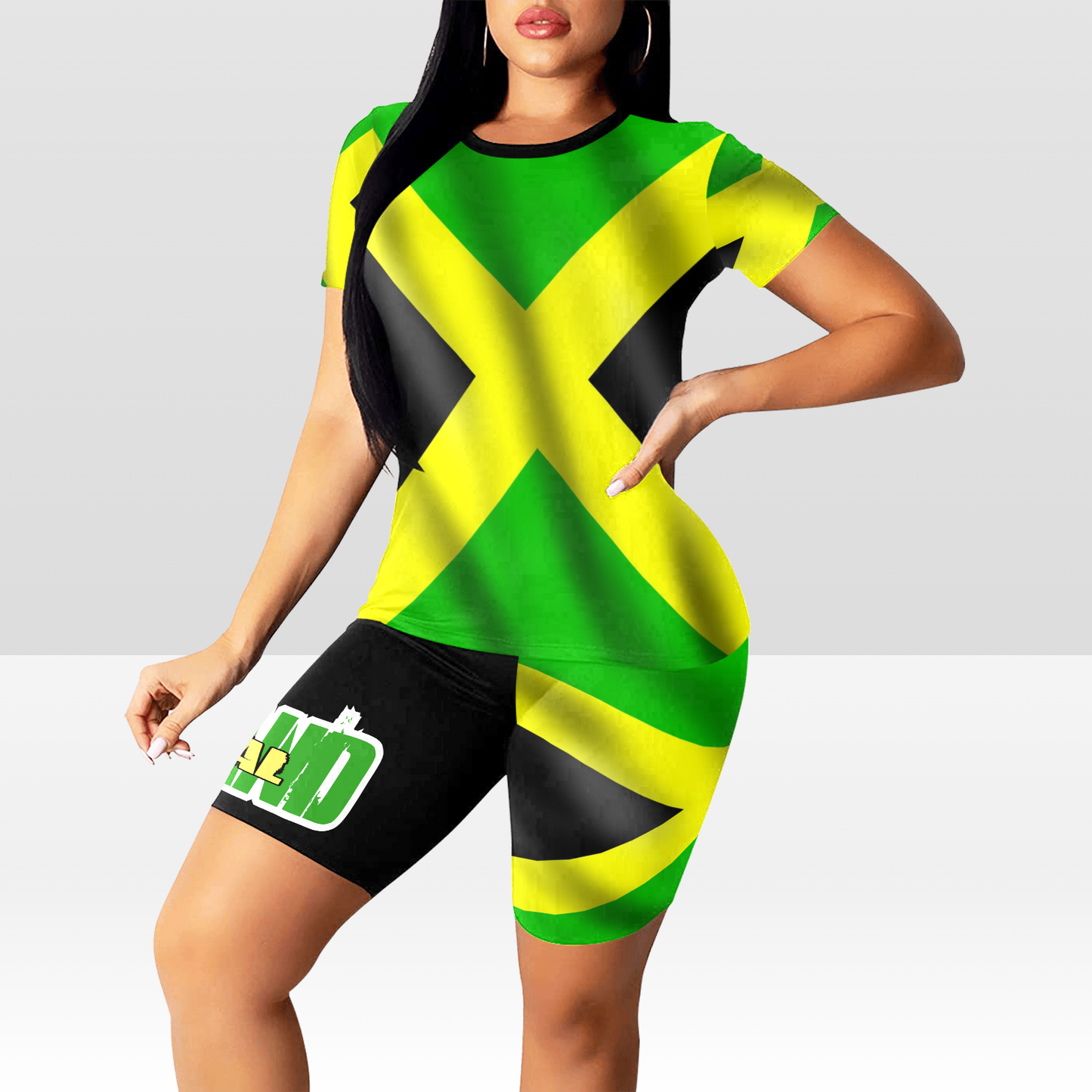 Island Flag Women Shorts Set
