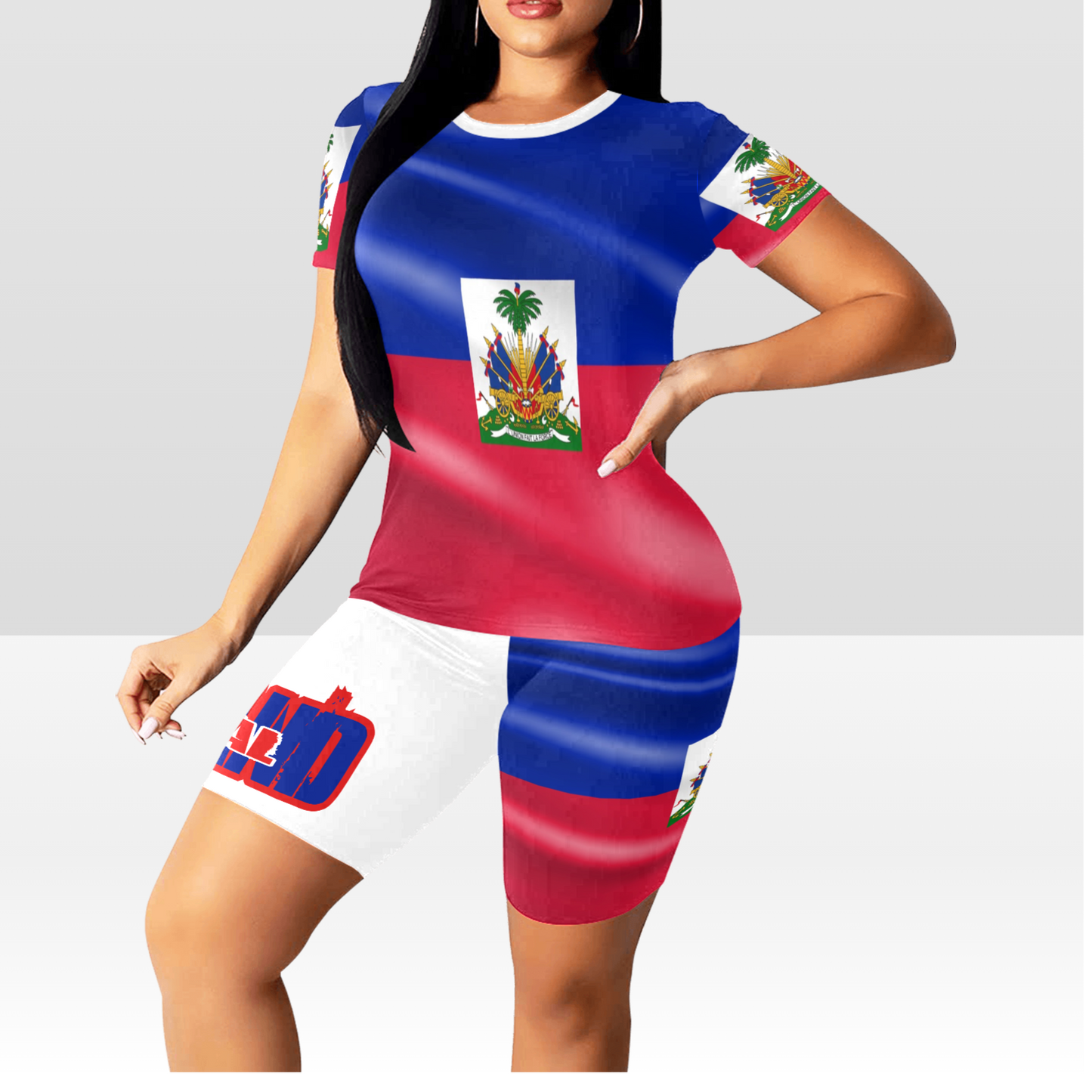 Island Flag Women Shorts Set