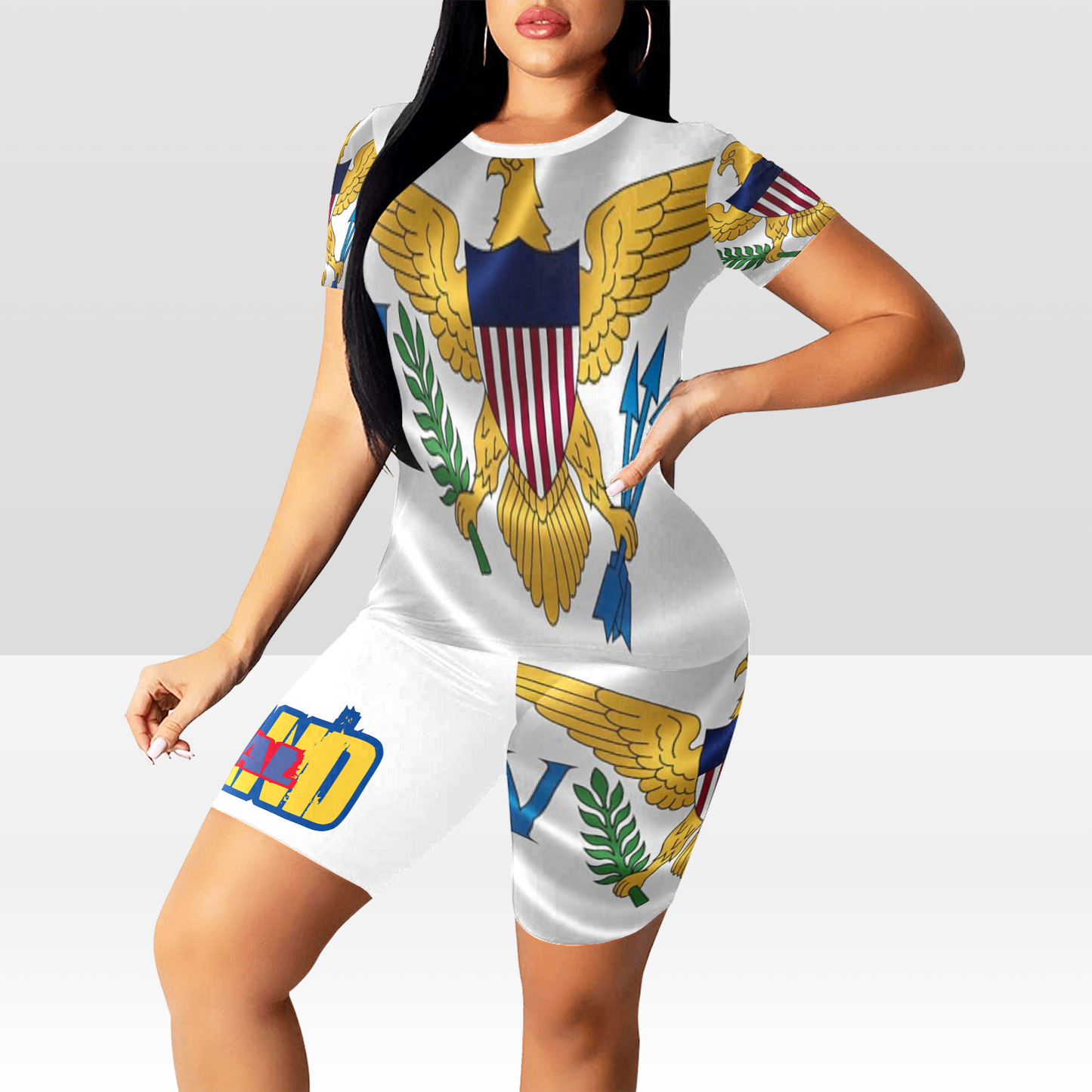 Island Flag Women Shorts Set